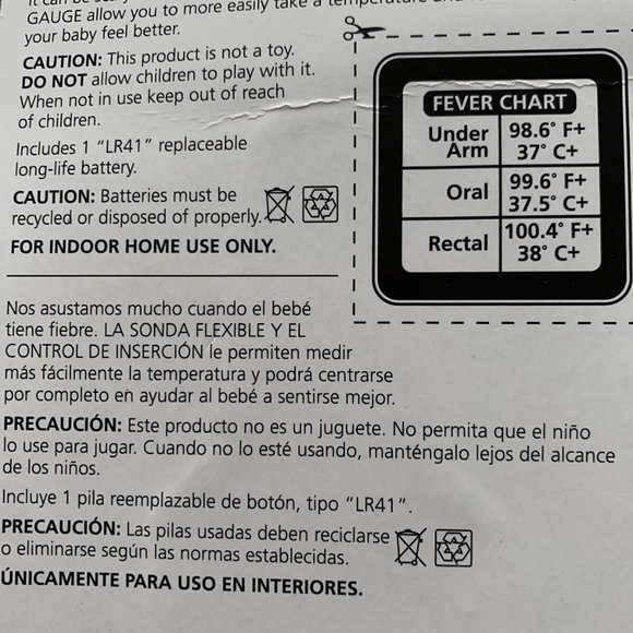 Safety 1st 3-in-1 Nursery Thermometer Underarm Oral Rectal 30 Second Reading - Picture 4 of 7